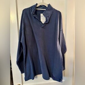 Sloppy Joe Collar 02 Navy Pullover